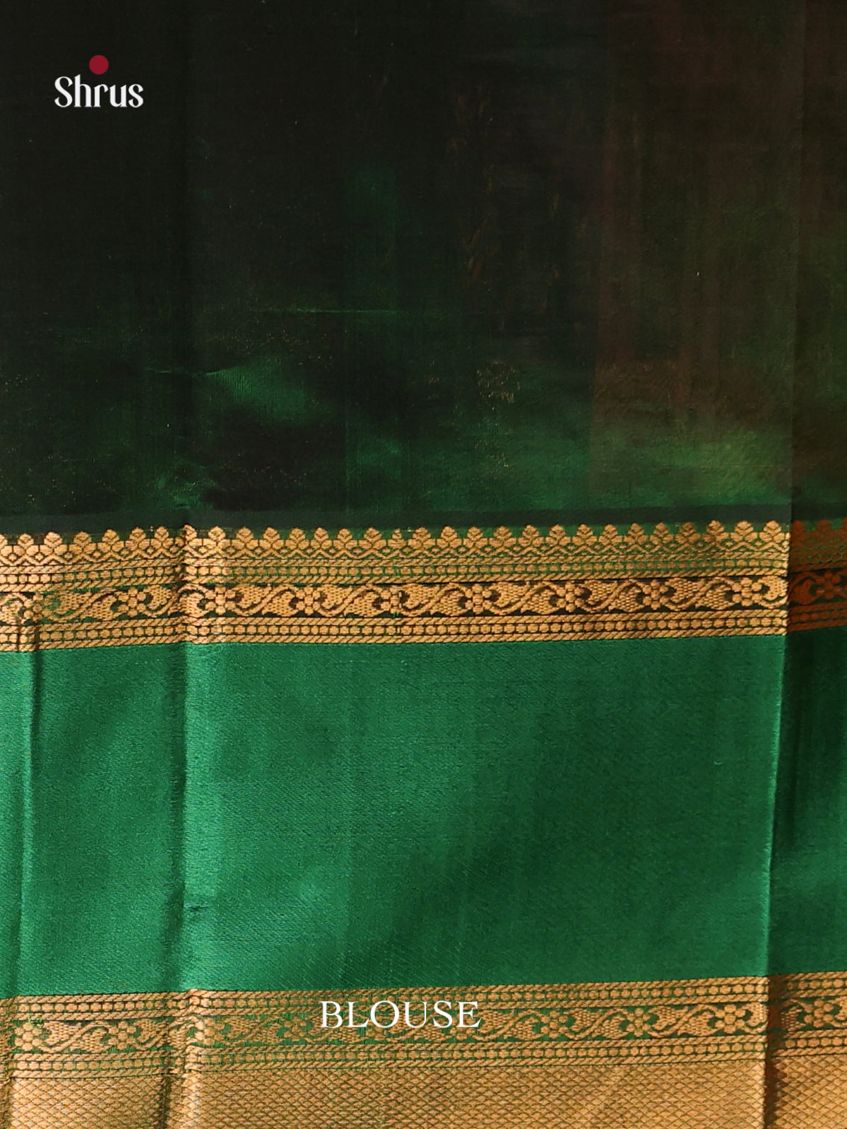 Peachish Orange & Green  - Silk Cotton Korvai-Big border Saree