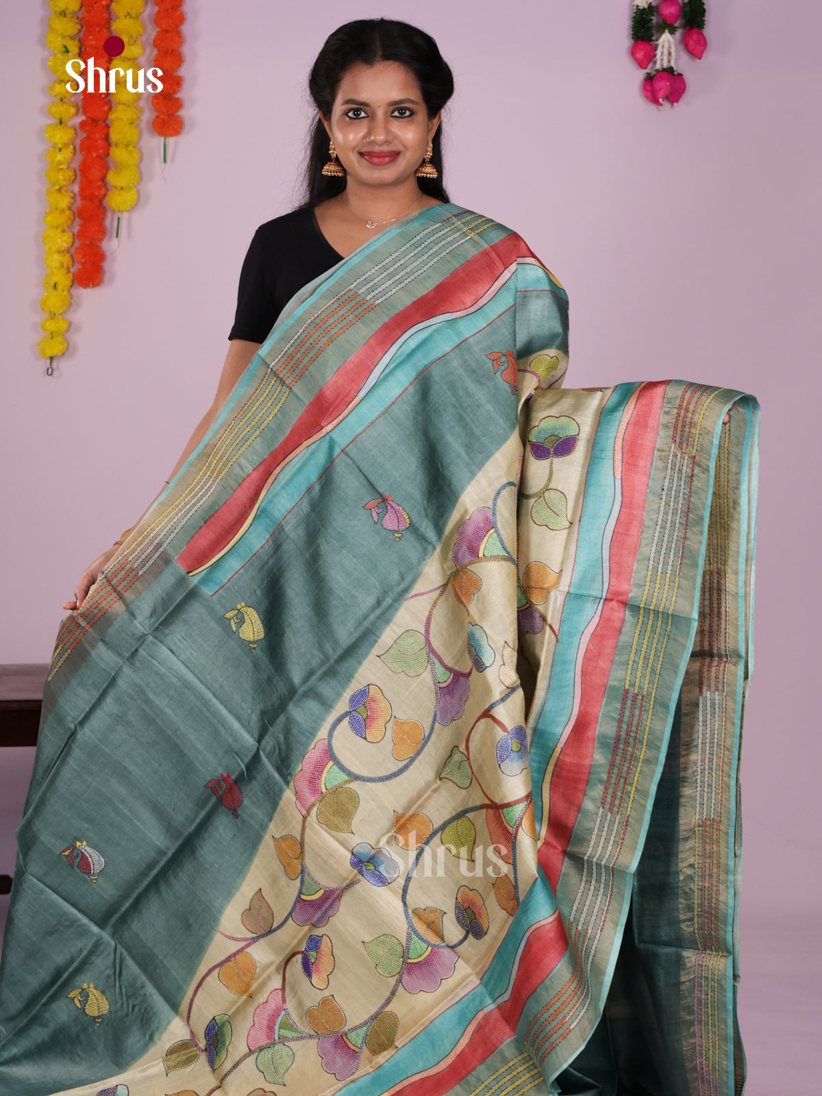 DIS17715 - Tussar Saree - Shop on Shrus.com