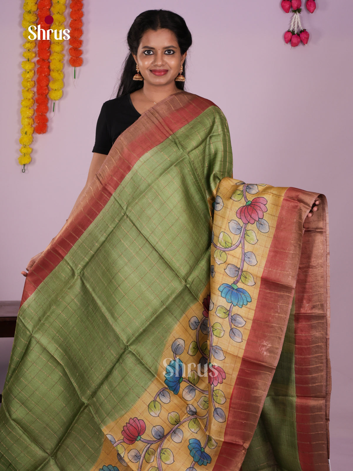 DIS17717 - Tussar Saree - Shop on Shrus.com