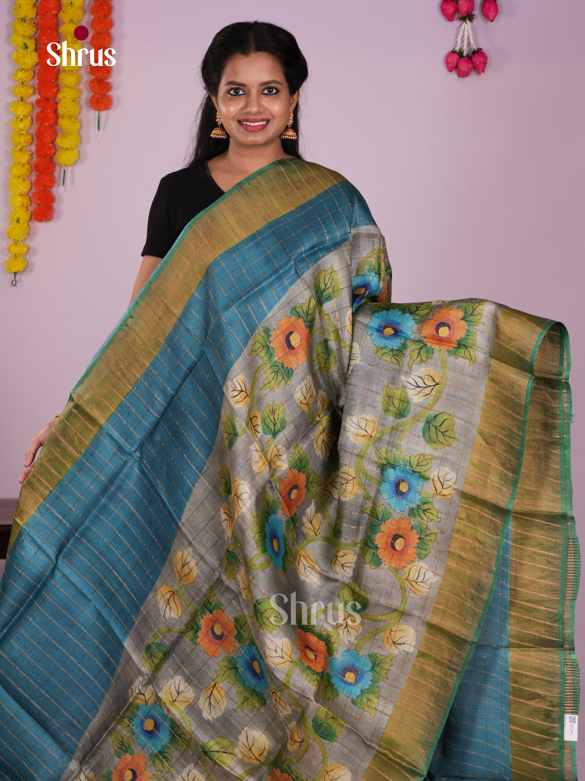 DIS17723 - Tussar Saree - Shop on Shrus.com