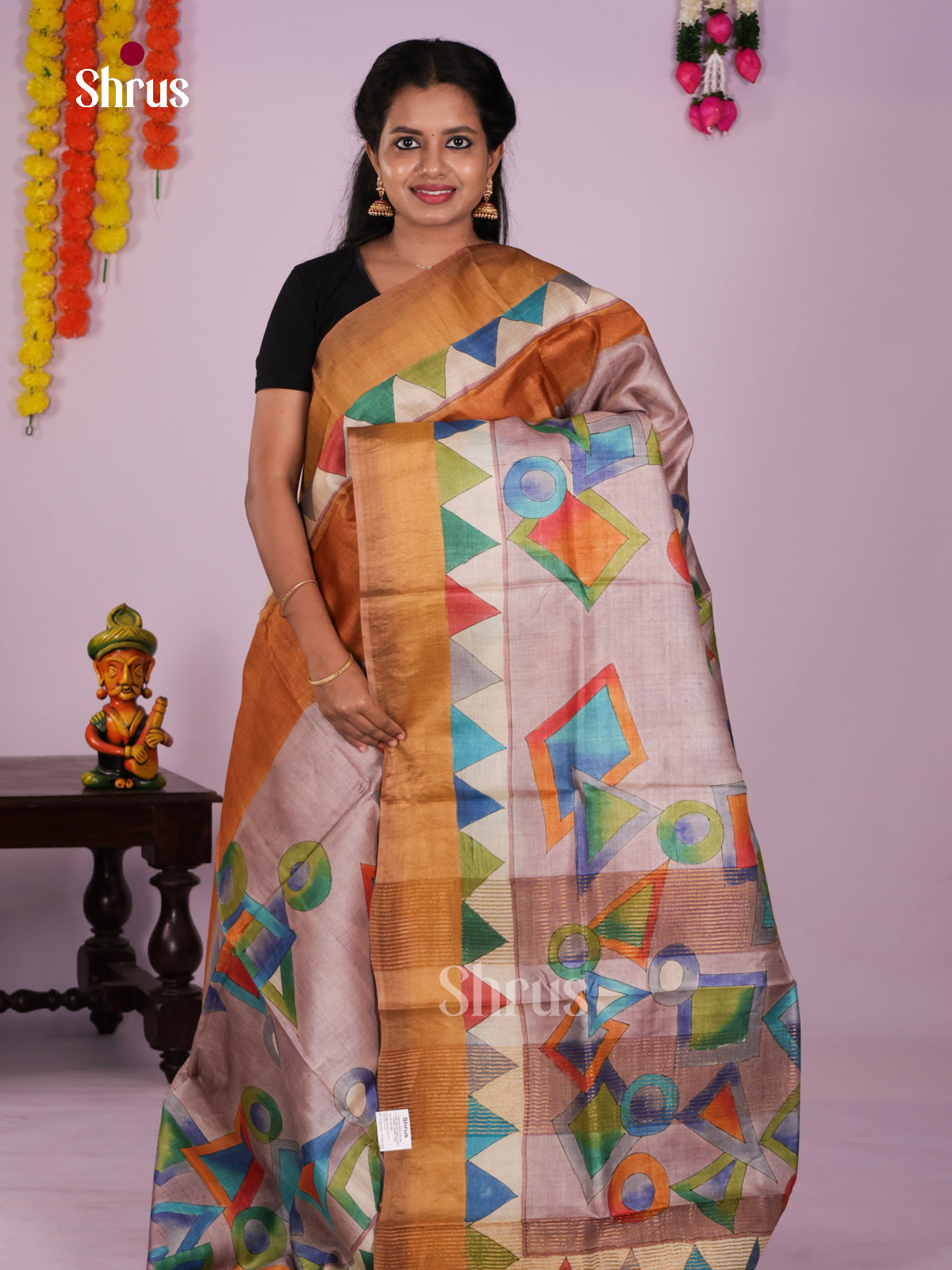 DIS17747 - Tussar Saree - Shop on Shrus.com