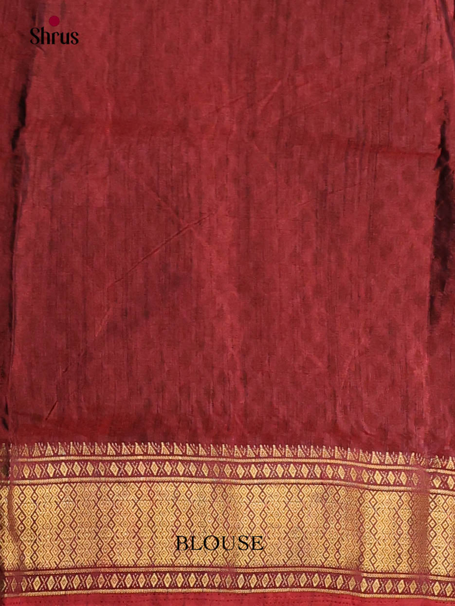 Red & Maroon - Semi Patola Saree