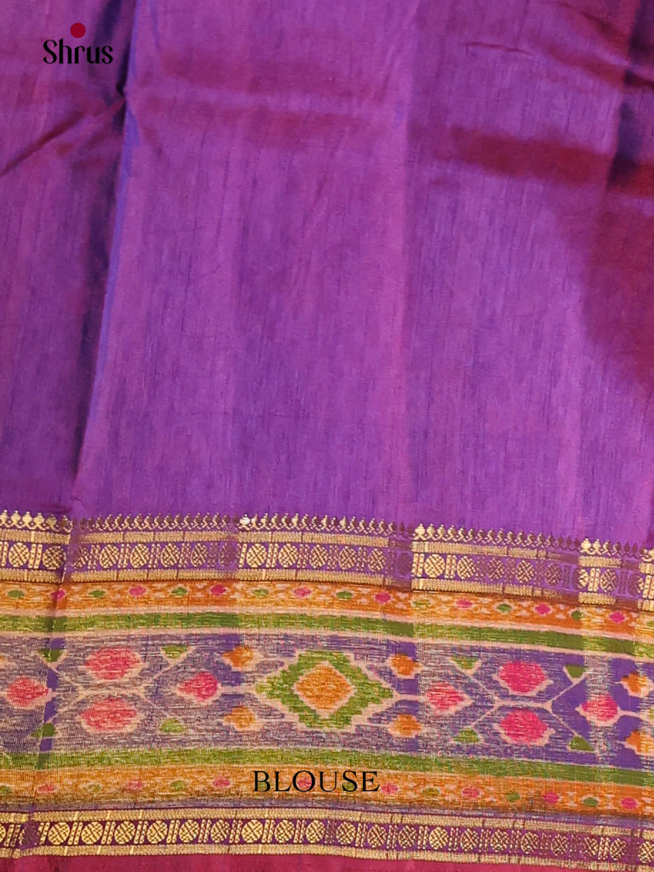 Pink & Purple- Semi Patola Saree