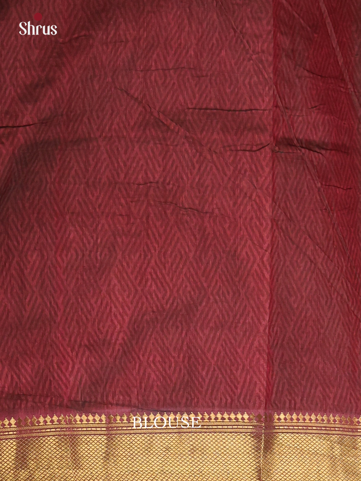 Green & Maroon - Semi Patola Saree