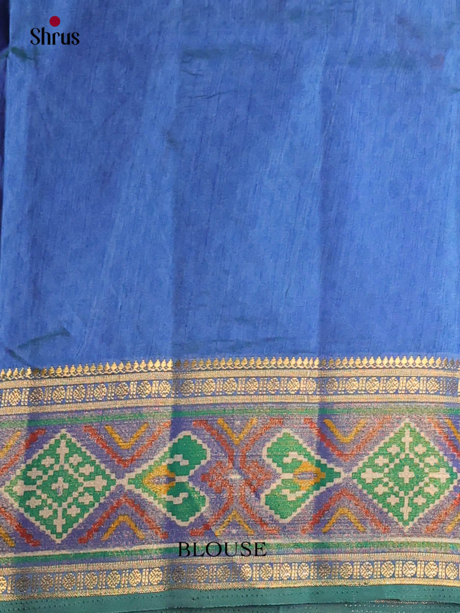 Green & Blue - Semi Patola Saree