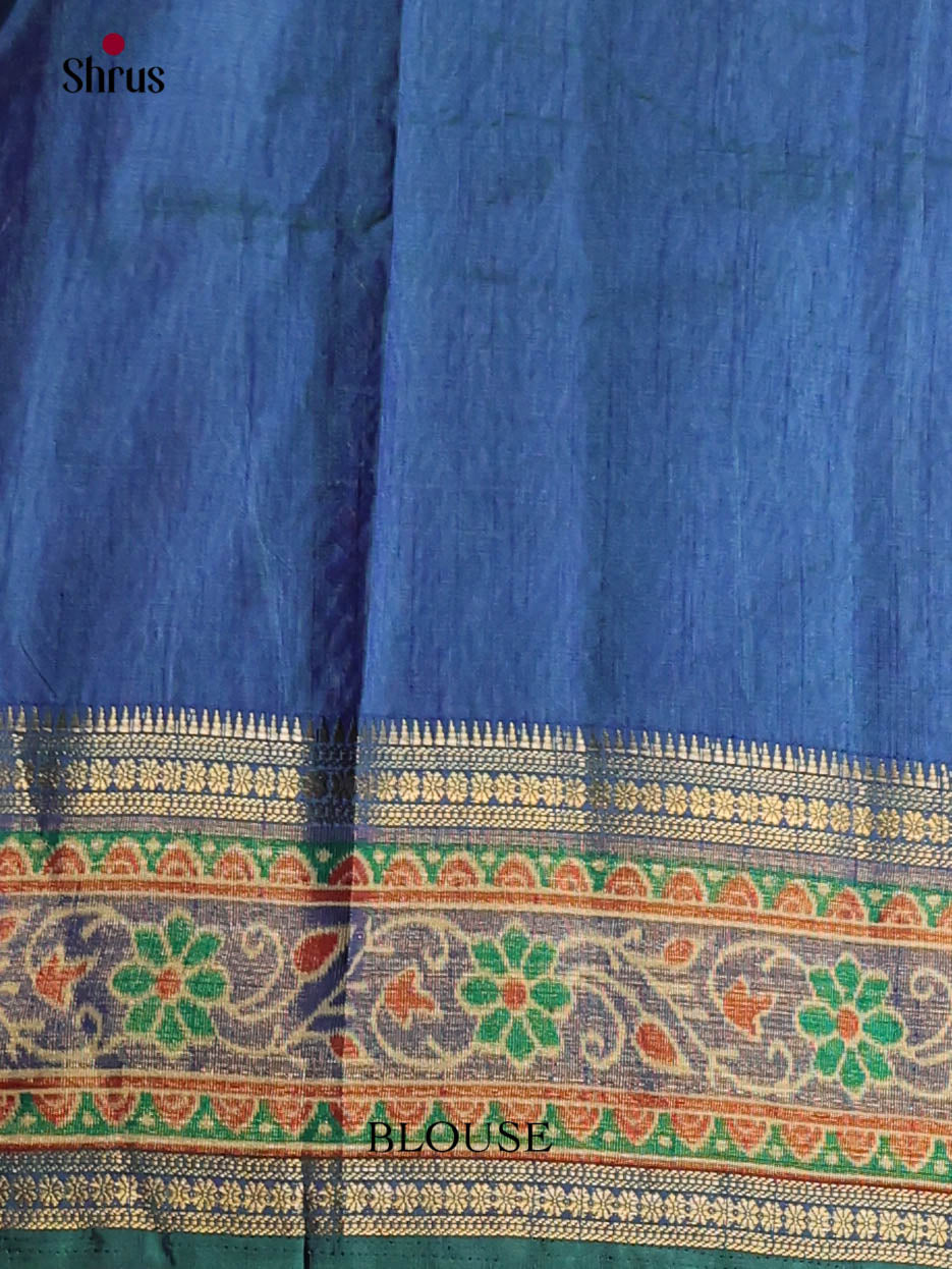 Green & Blue - Semi Patola Saree