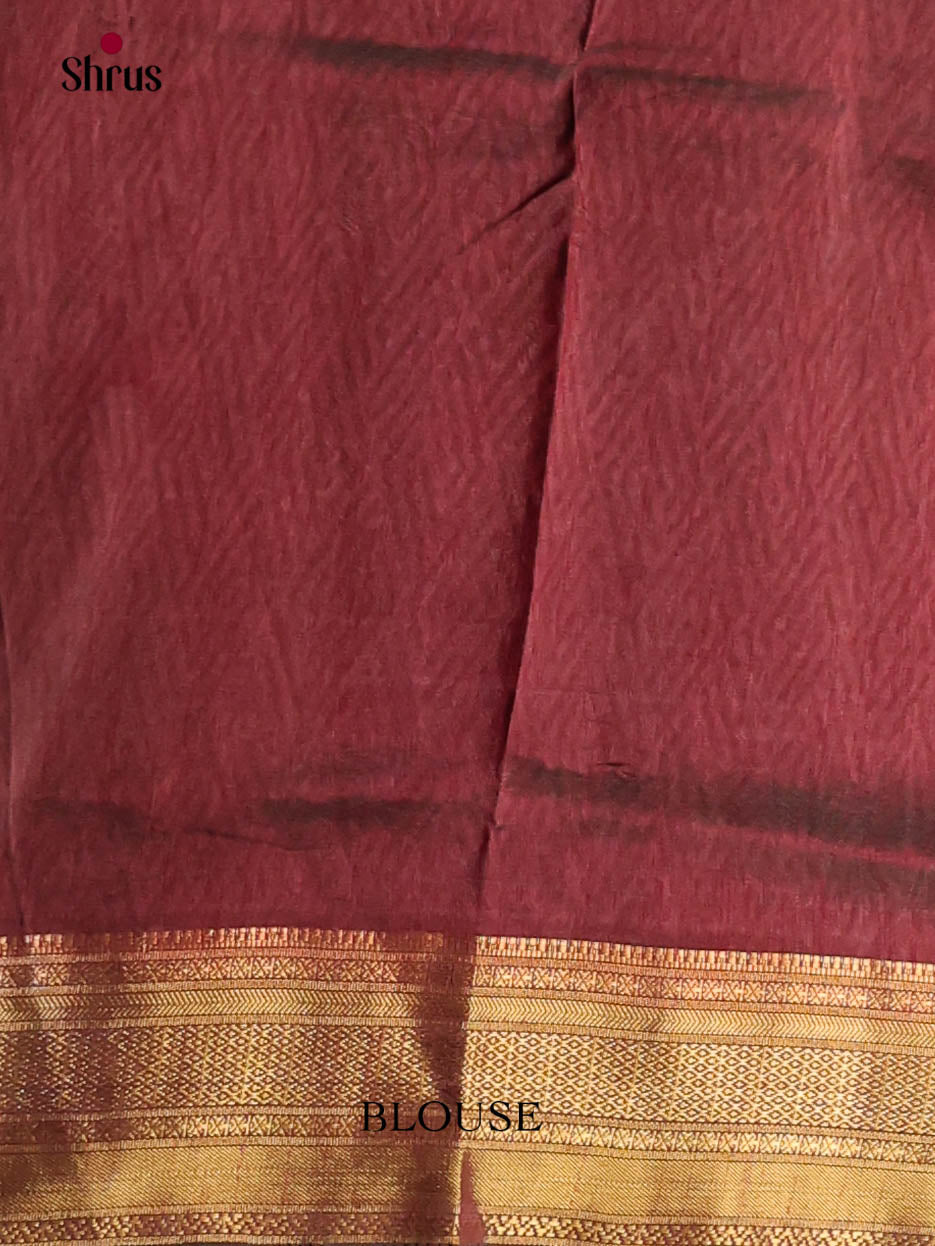 Green & Brown- Semi Patola Saree