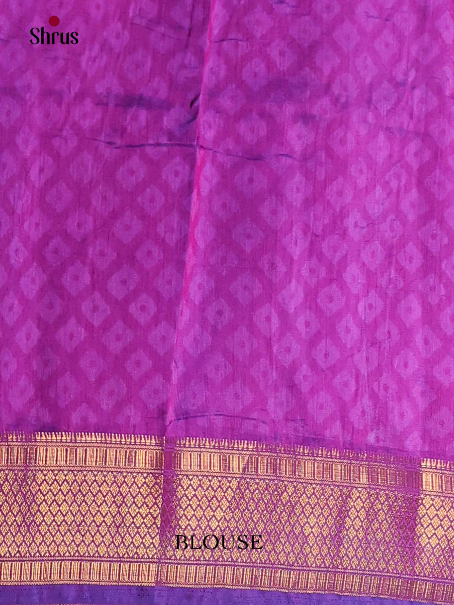 Blue & Purple- Semi Patola Saree