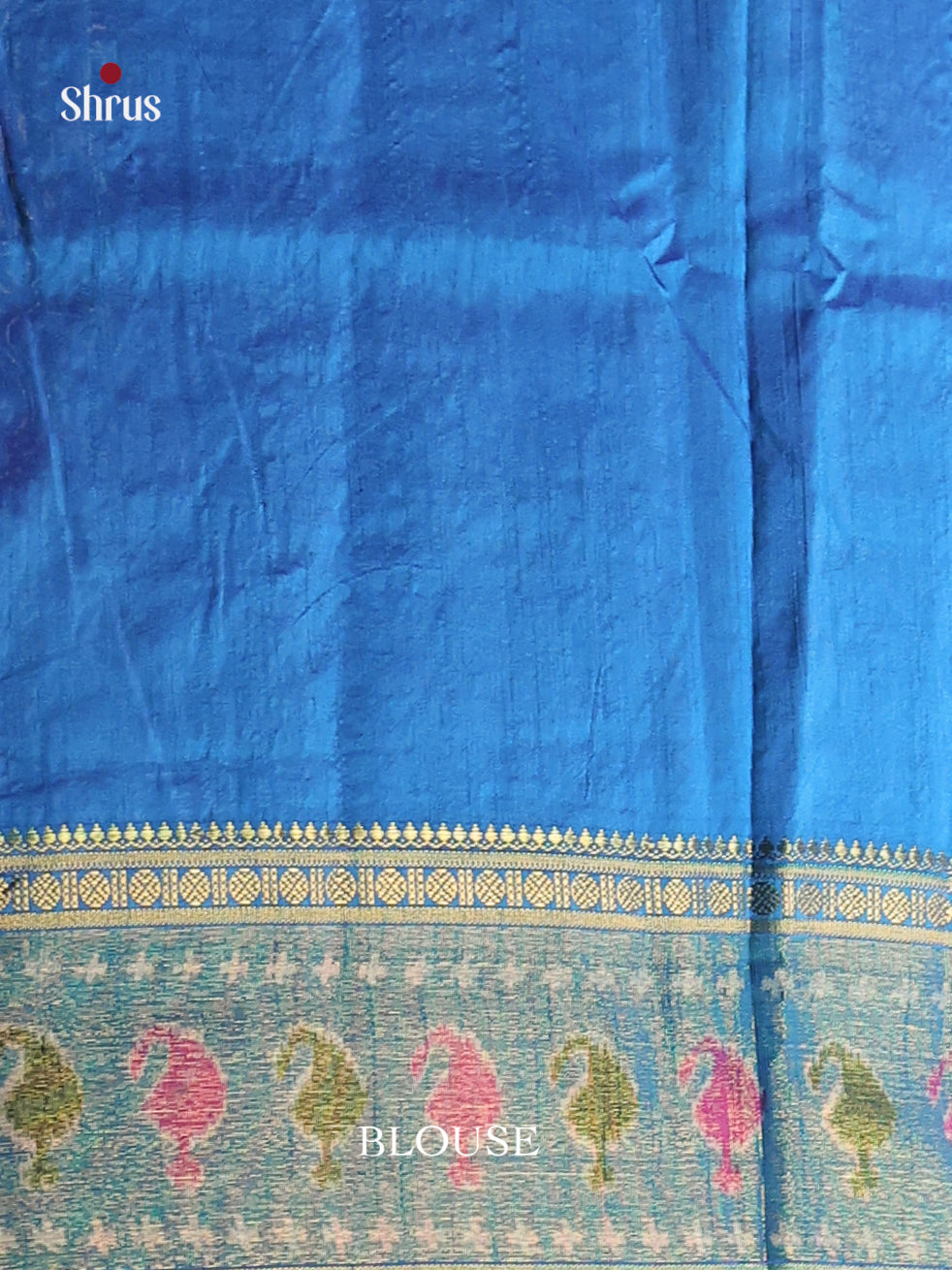 Purple & Blue- Semi Patola Saree