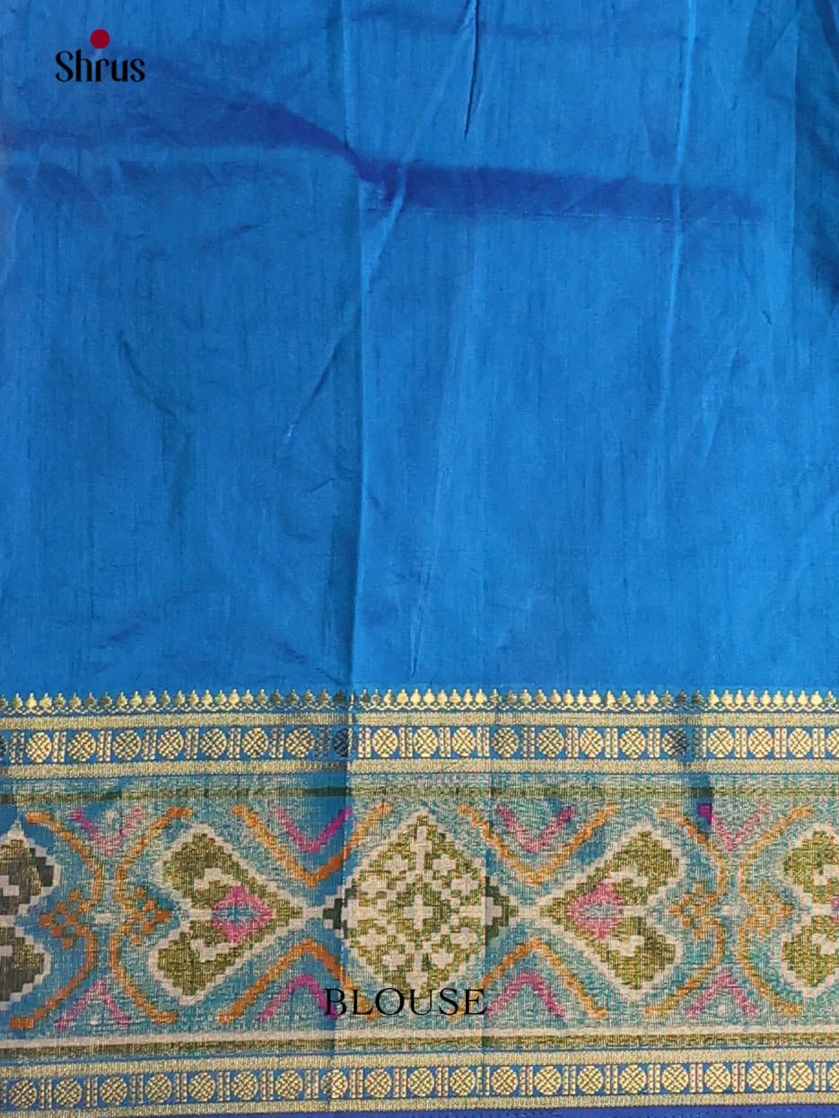 Blue - Semi Patola Saree