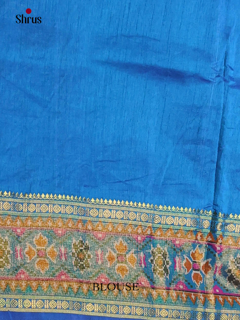 Dark Blue & Blue - Semi Patola Saree