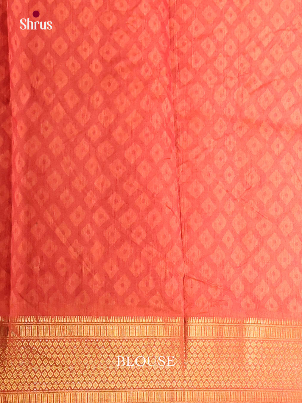 Orange & Green- Semi Patola Saree