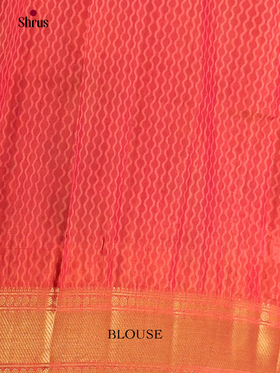 Dark Mustard & Brick- Semi Patola Saree