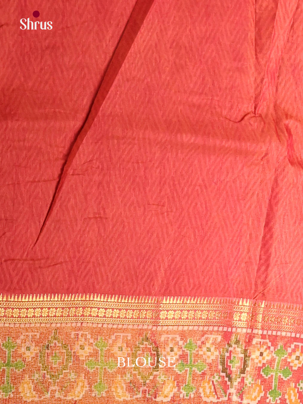 Dark Mustard & Brick - Semi Patola Saree