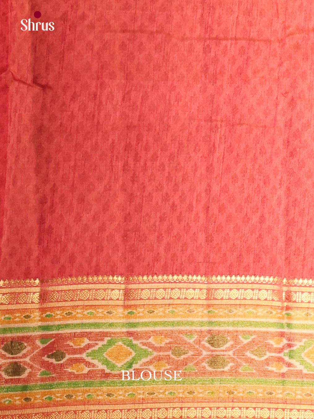 Dark Mustard & Brick - Semi Patola Saree