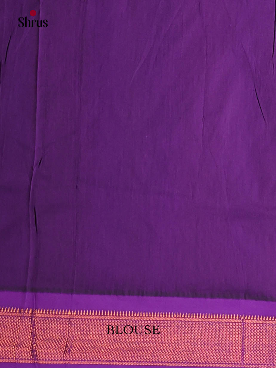 Grey & Violet - Kalyani Cotton Saree - Shop on Shrus.com