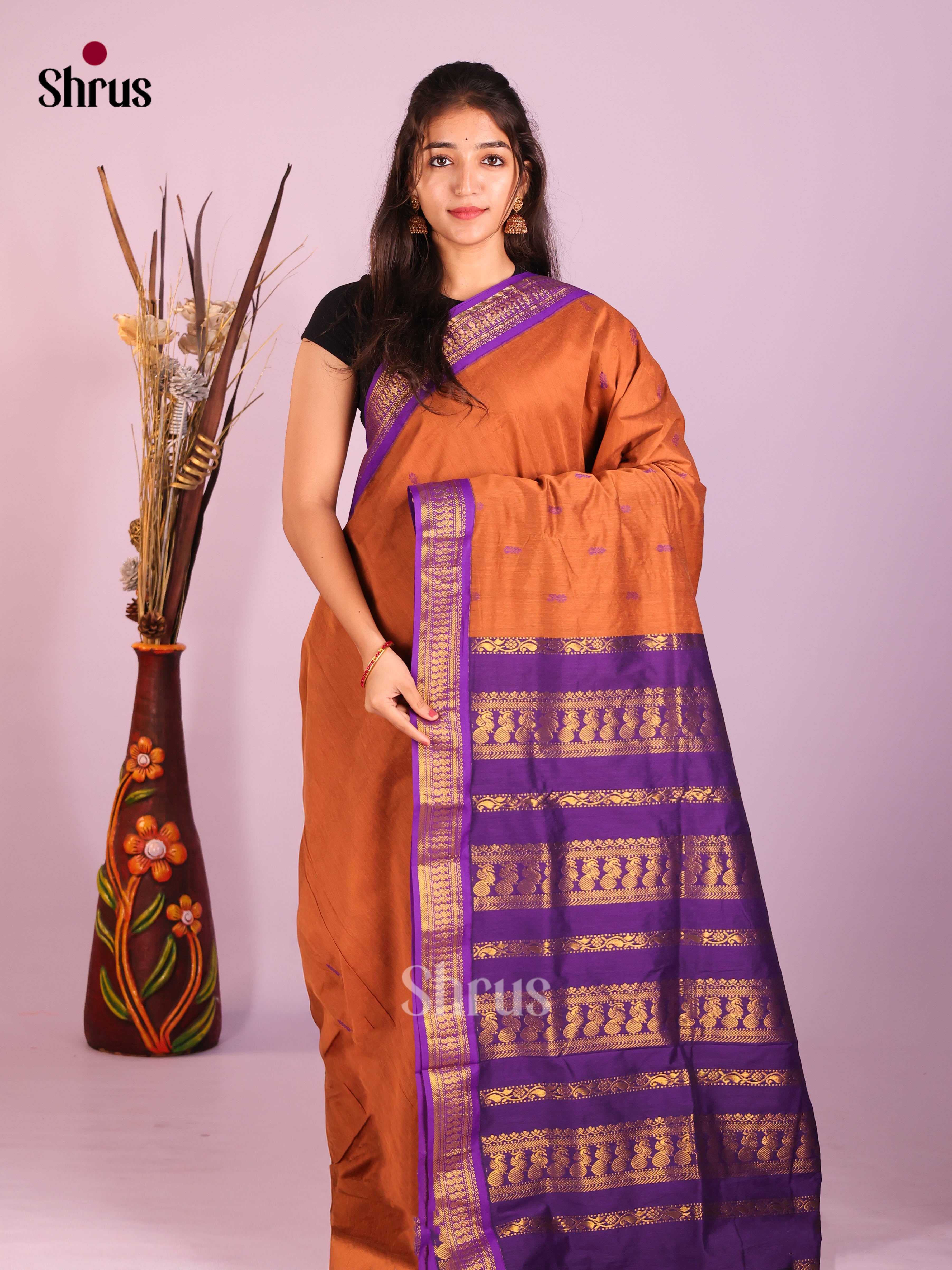 DIS18270 - Kalyani Cotton Saree - Shop on Shrus.com