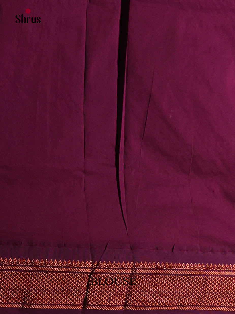 Green & Purple - Kalyani Cotton Saree - Shop on Shrus.com