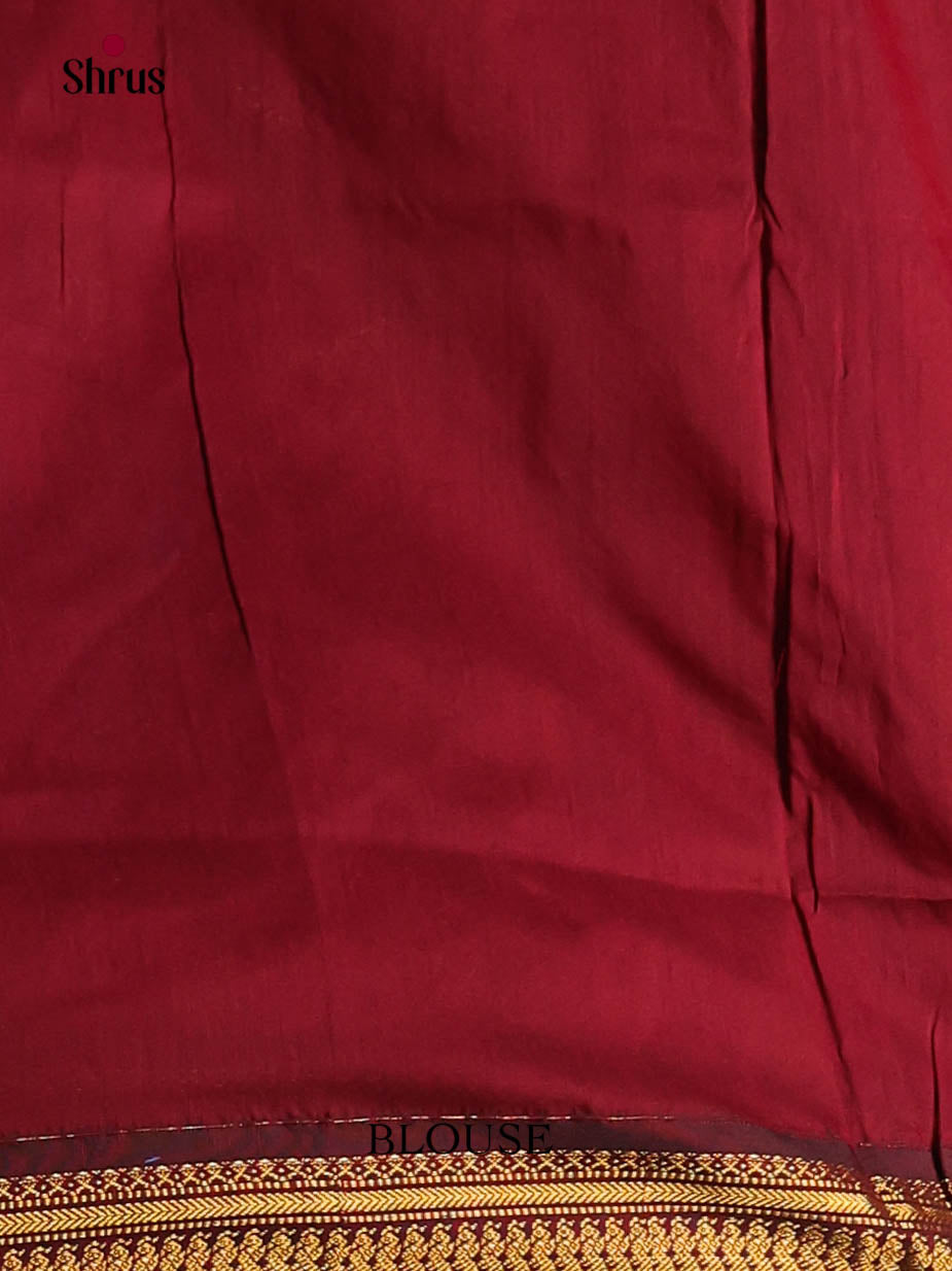 Green & Maroon - Kalyani Cotton Saree - Shop on Shrus.com
