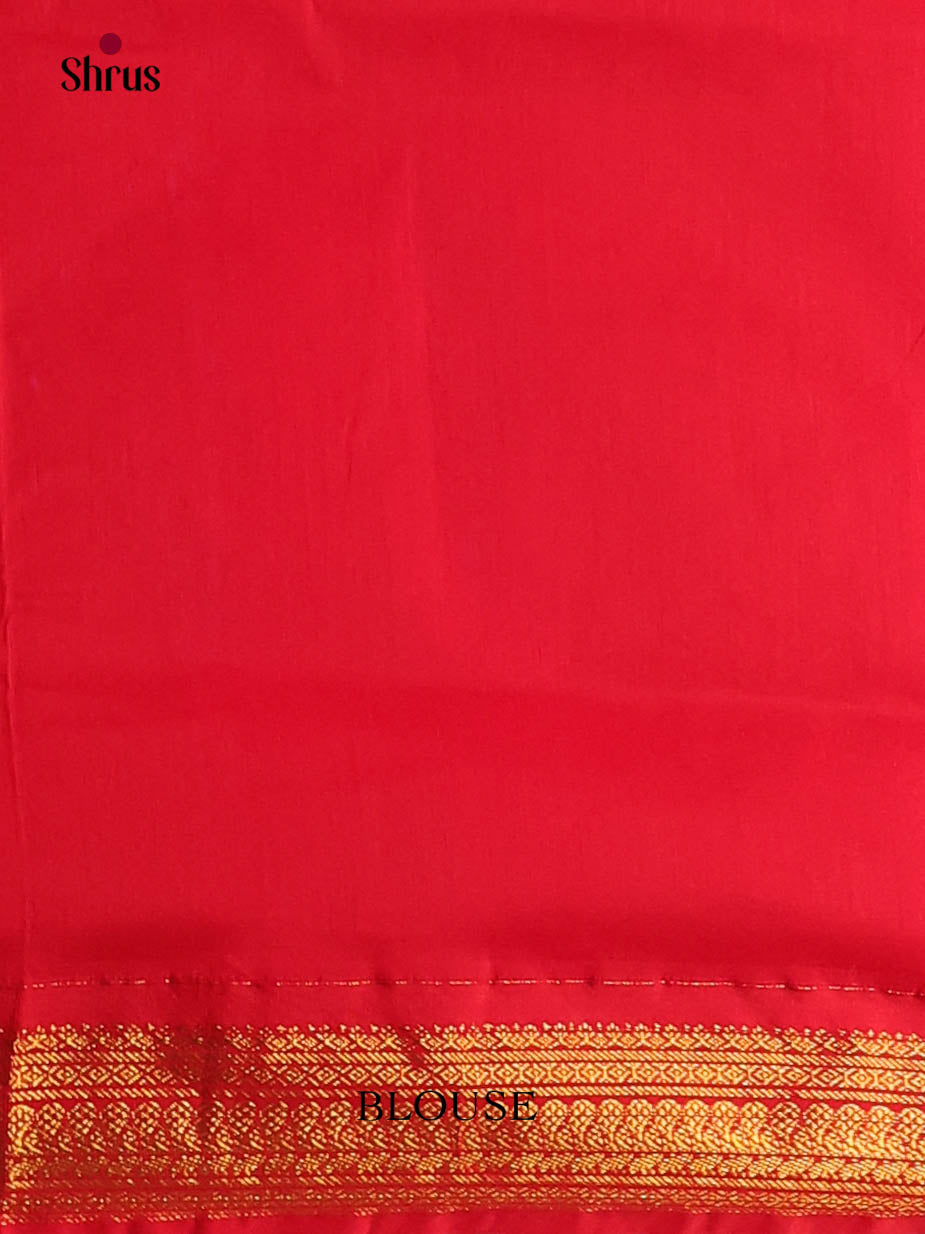 Peach & Red - Kalyani Cotton Saree - Shop on Shrus.com