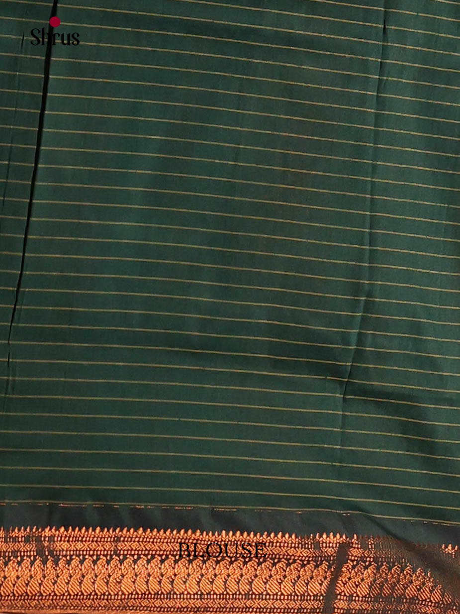 Mustard & Green - Kalyani Cotton Saree - Shop on Shrus.com