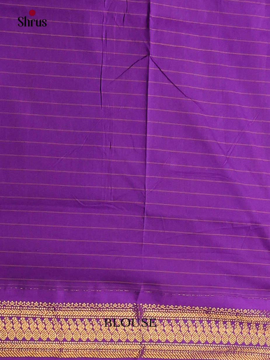 Lavender & Purple - Kalyani Cotton Saree - Shop on Shrus.com