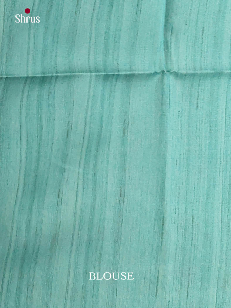 Pastel Blue & Cream - Printed Madhubani Saree