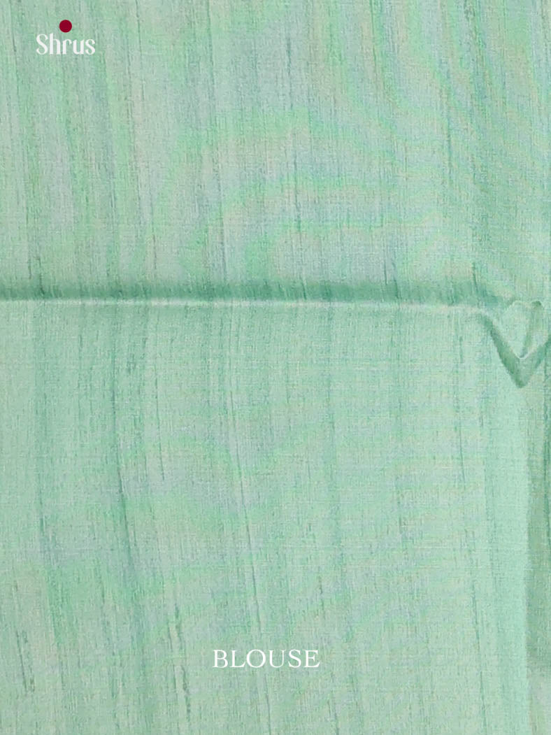 Pastel Green & Cream - Printed Madhubani Saree