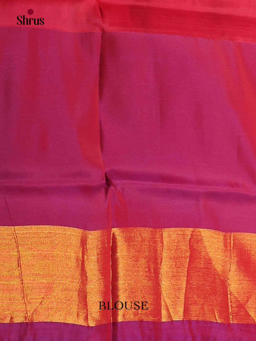 Blue & Purple- Semi uppada Saree