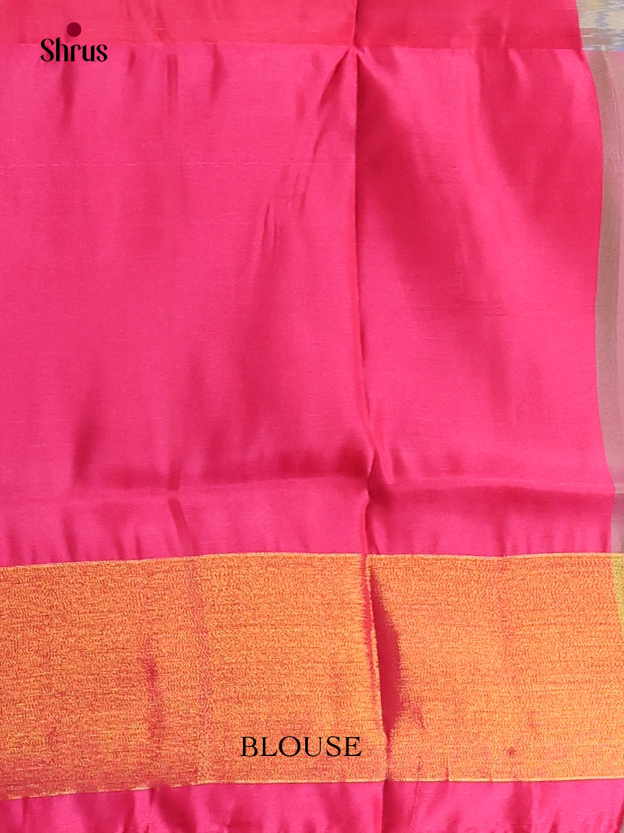 Blue & Pink- Semi uppada Saree