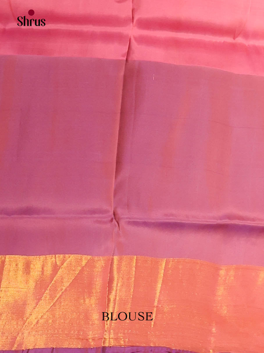 Pista Green & Pink - Semi uppada Saree