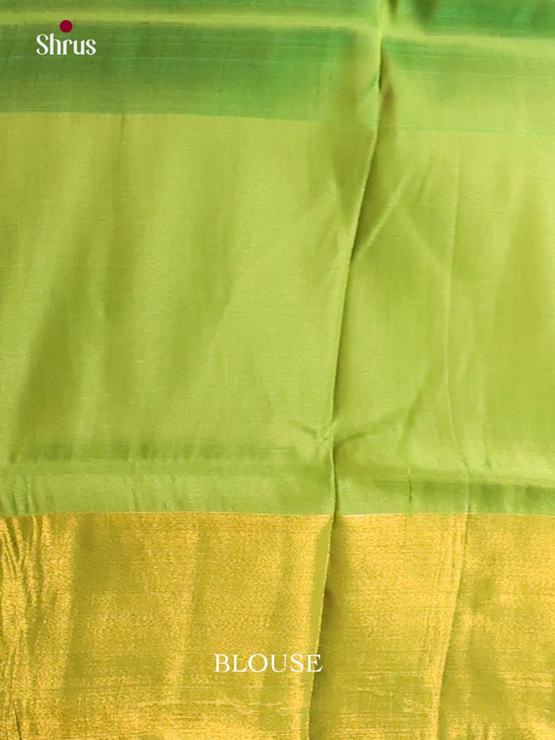 Pink & Light Green- Semi uppada Saree