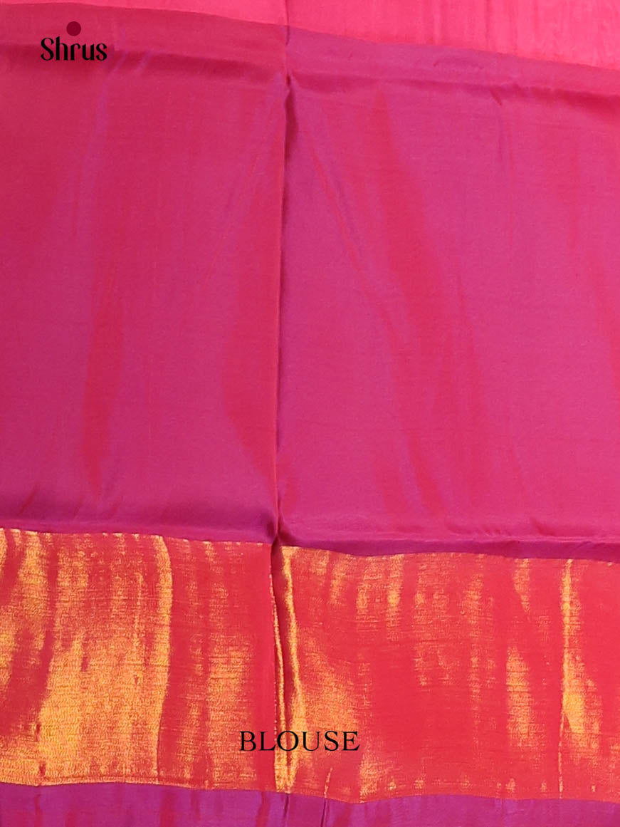 Army Green & Purple- Semi uppada Saree