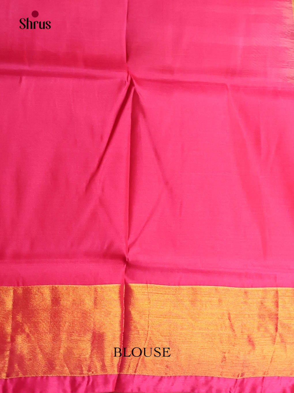 Mustard & Pink - Semi uppada Saree - Shop on Shrus.com