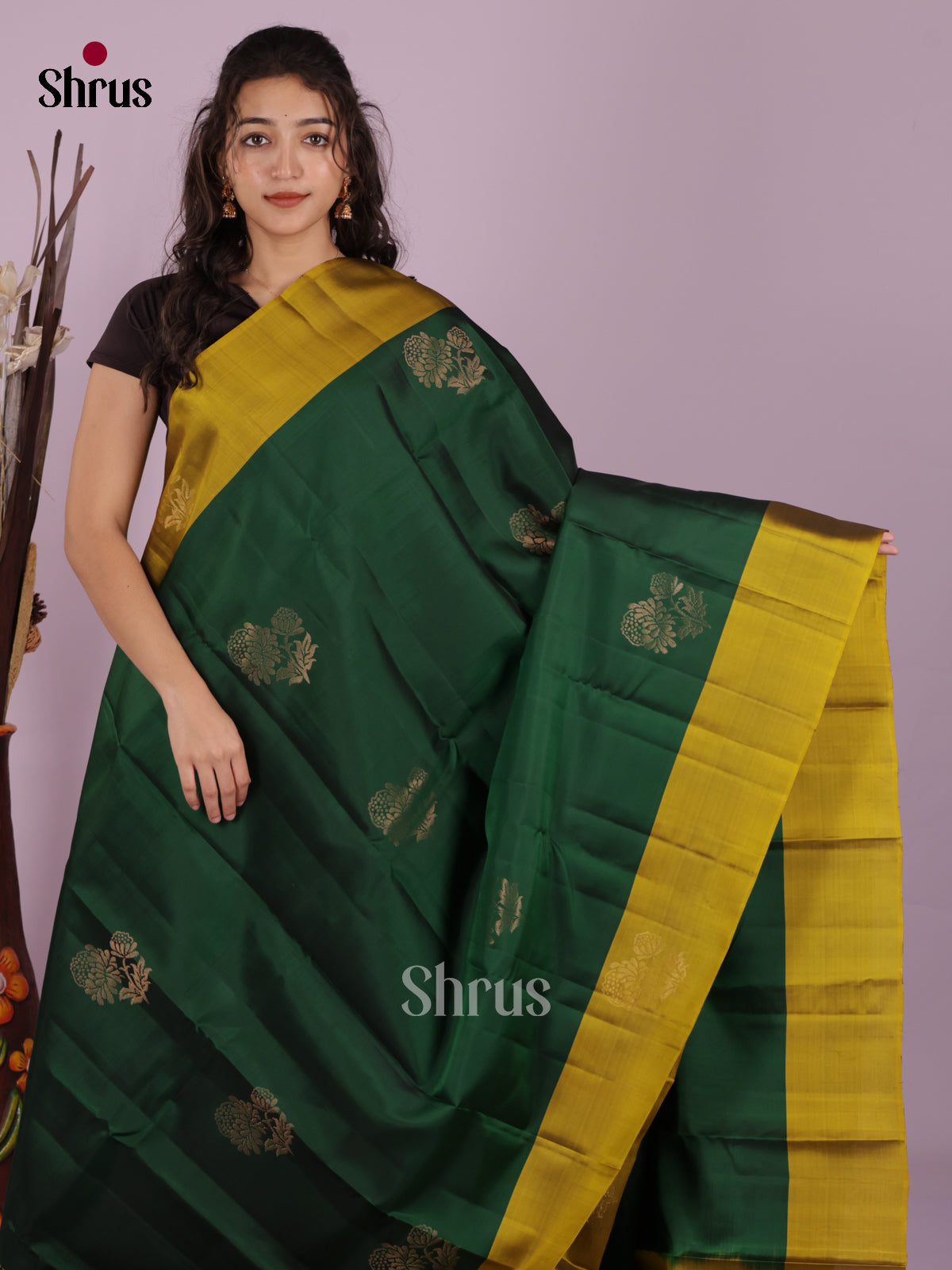 DIS19278 - Softsilk-halfpure Saree - Shop on Shrus.com