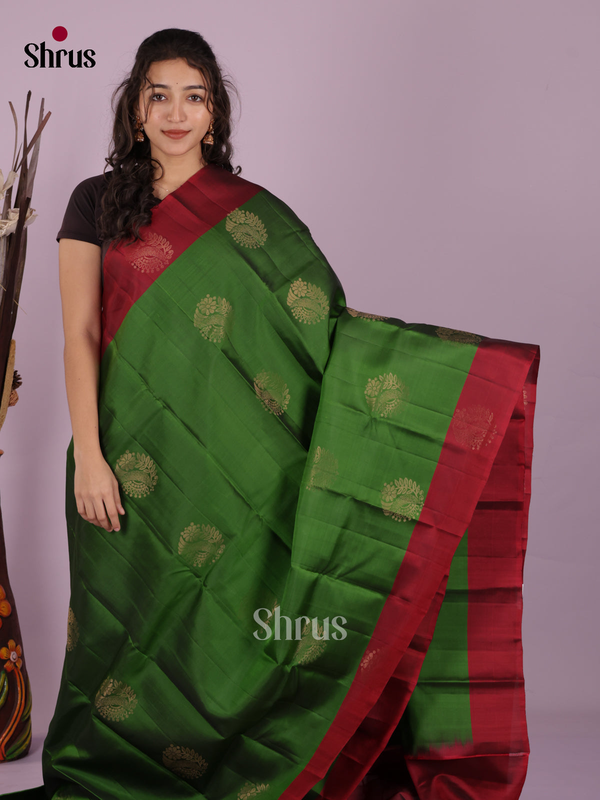 DIS19280 - Softsilk-halfpure Saree - Shop on Shrus.com