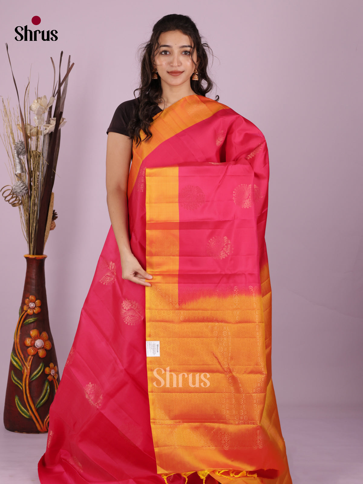 DIS19285 - Softsilk-halfpure Saree - Shop on Shrus.com