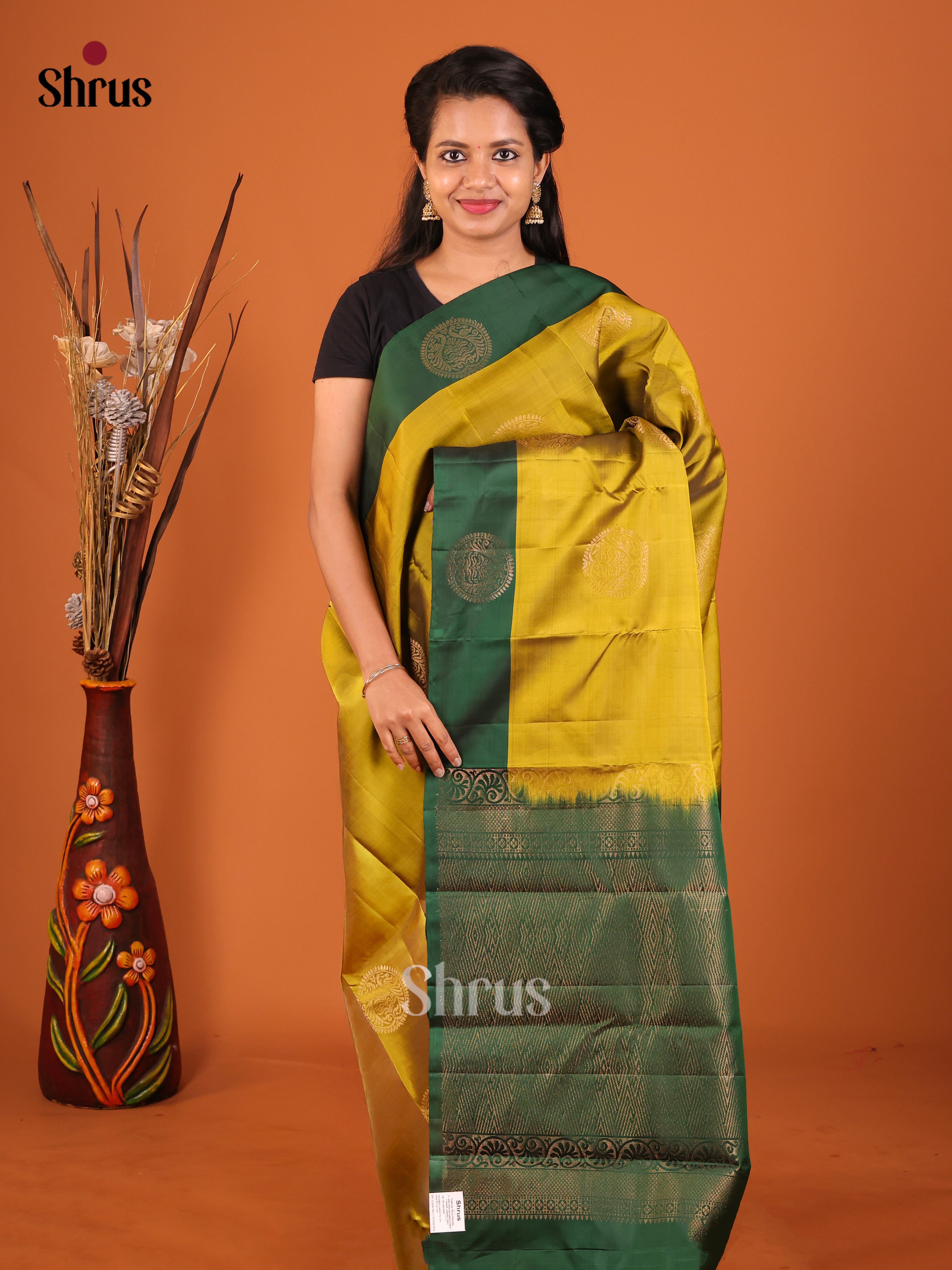 DIS19289 - Softsilk-halfpure Saree - Shop on Shrus.com