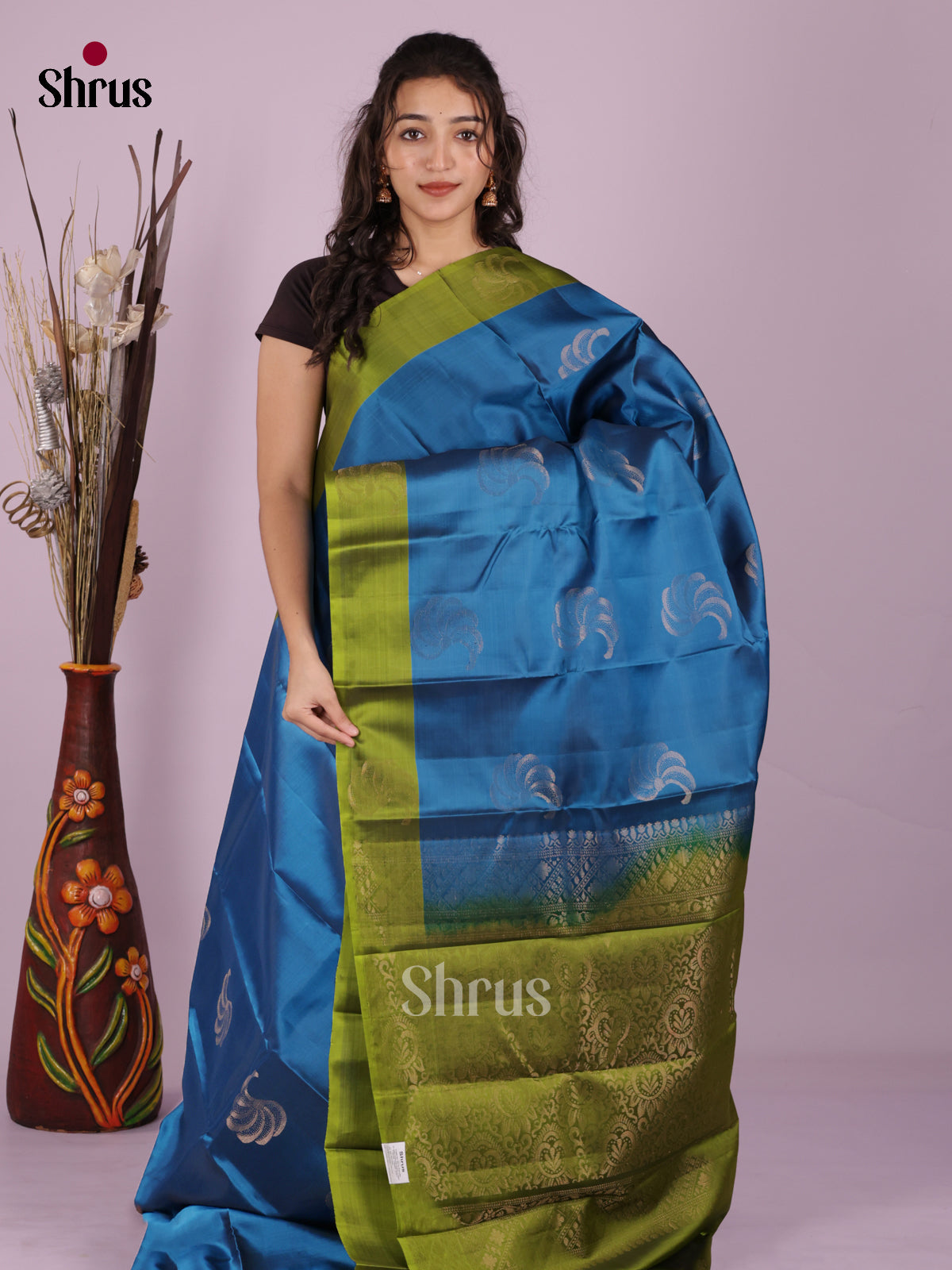 DIS19293 - Softsilk-halfpure Saree - Shop on Shrus.com