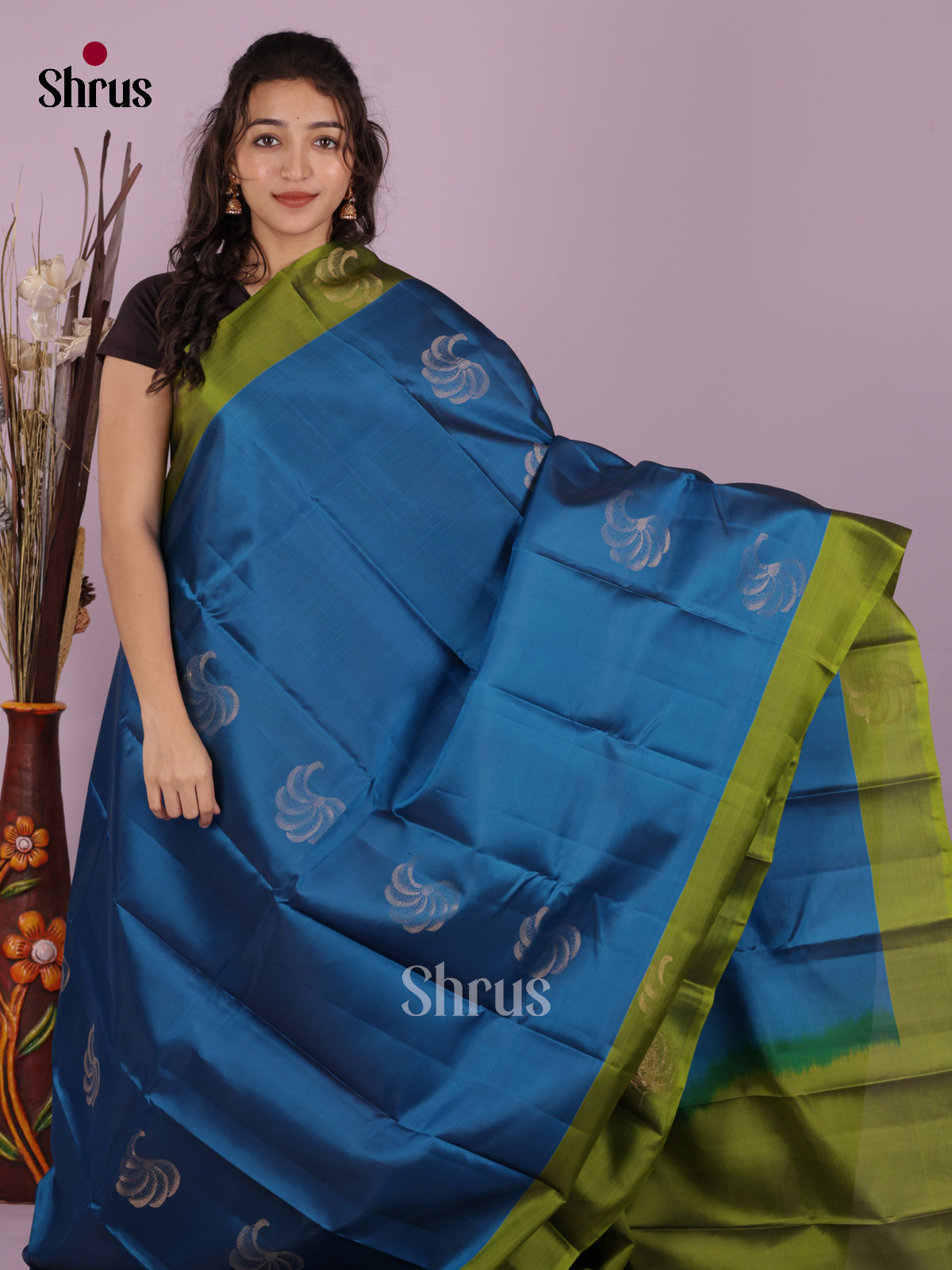 DIS19293 - Softsilk-halfpure Saree - Shop on Shrus.com