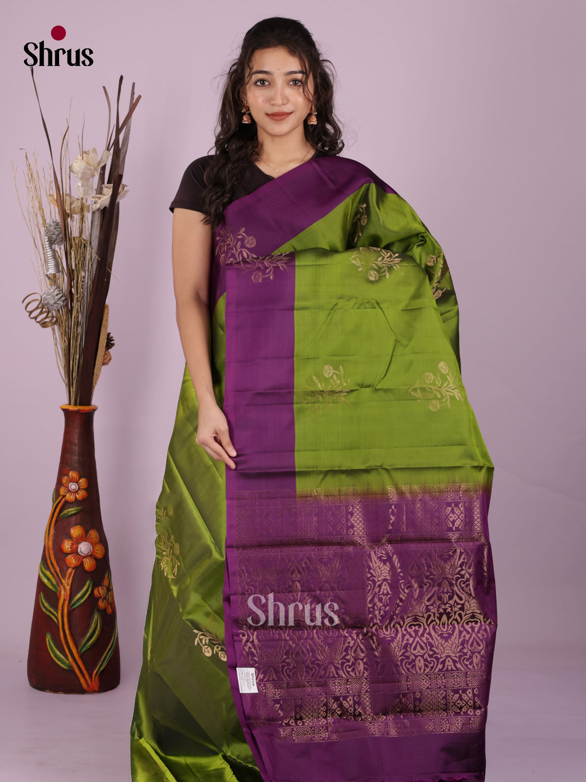 DIS19300 - Softsilk-halfpure Saree - Shop on Shrus.com