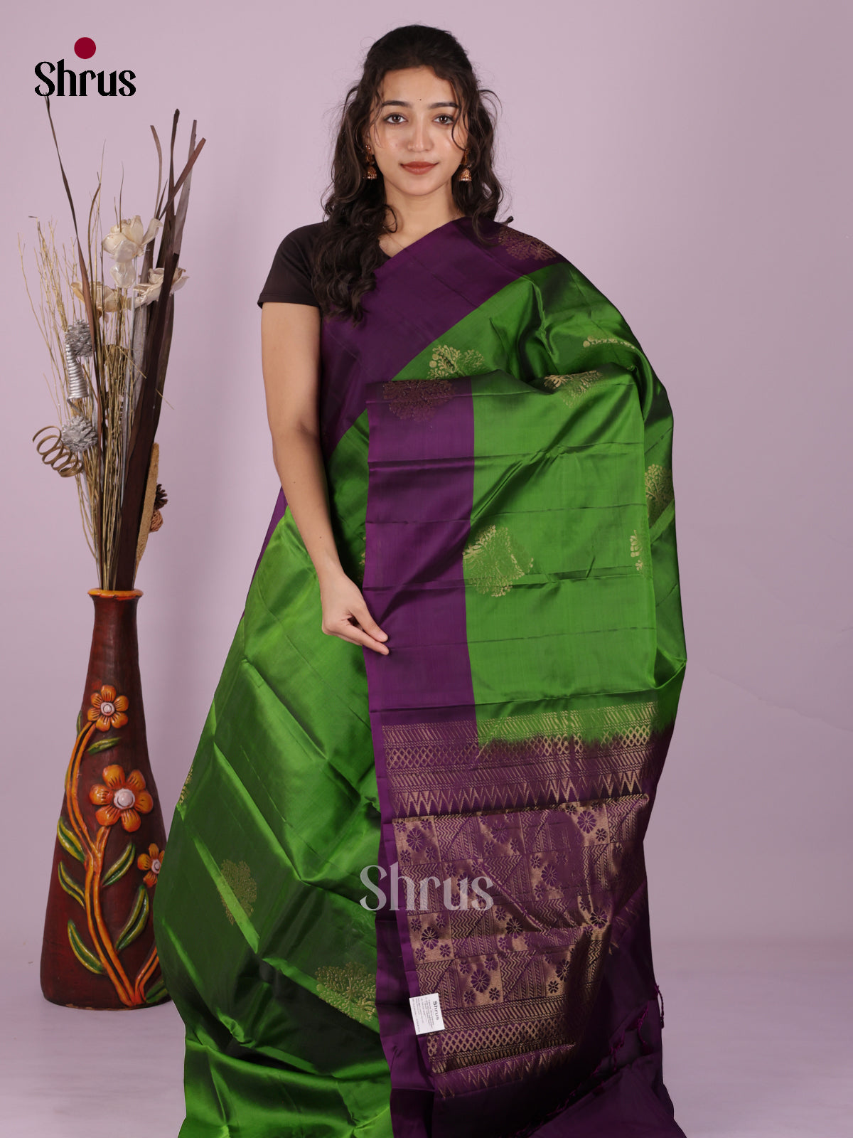 DIS19301 - Softsilk-halfpure Saree - Shop on Shrus.com