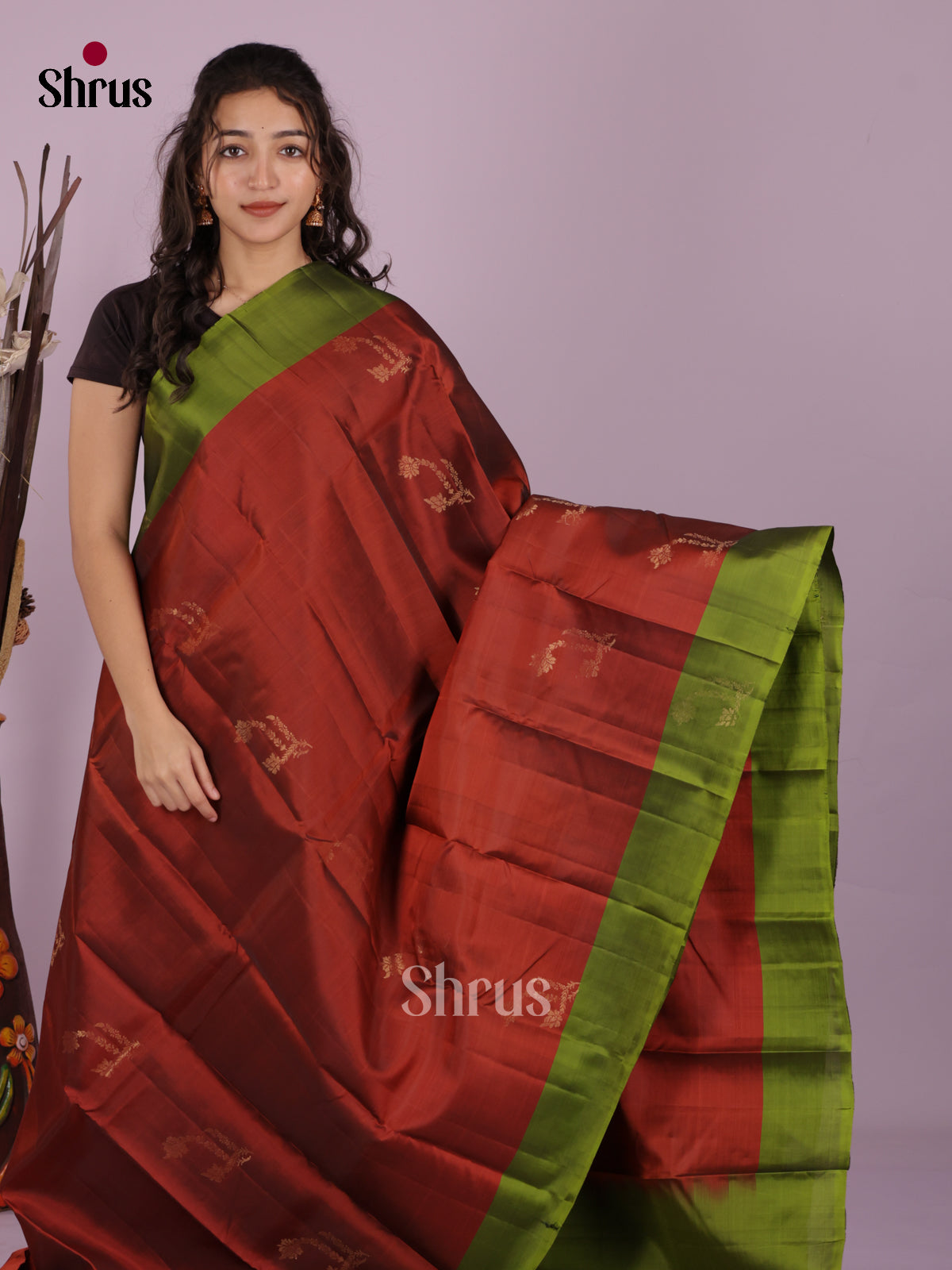 DIS19309 - Softsilk-halfpure Saree - Shop on Shrus.com