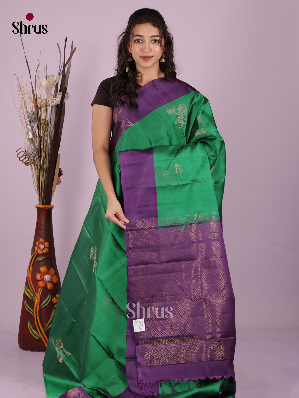 DIS19311 - Softsilk-halfpure Saree - Shop on Shrus.com