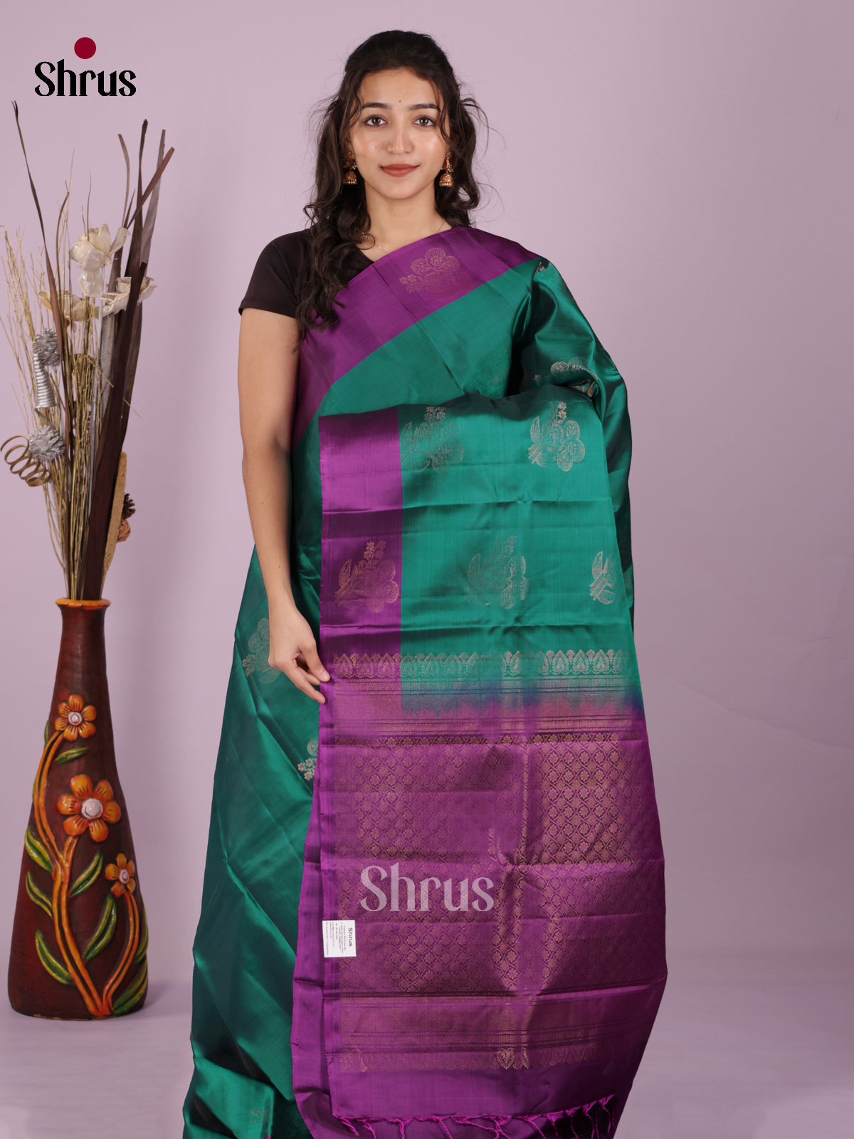 DIS19313 - Softsilk-halfpure Saree - Shop on Shrus.com