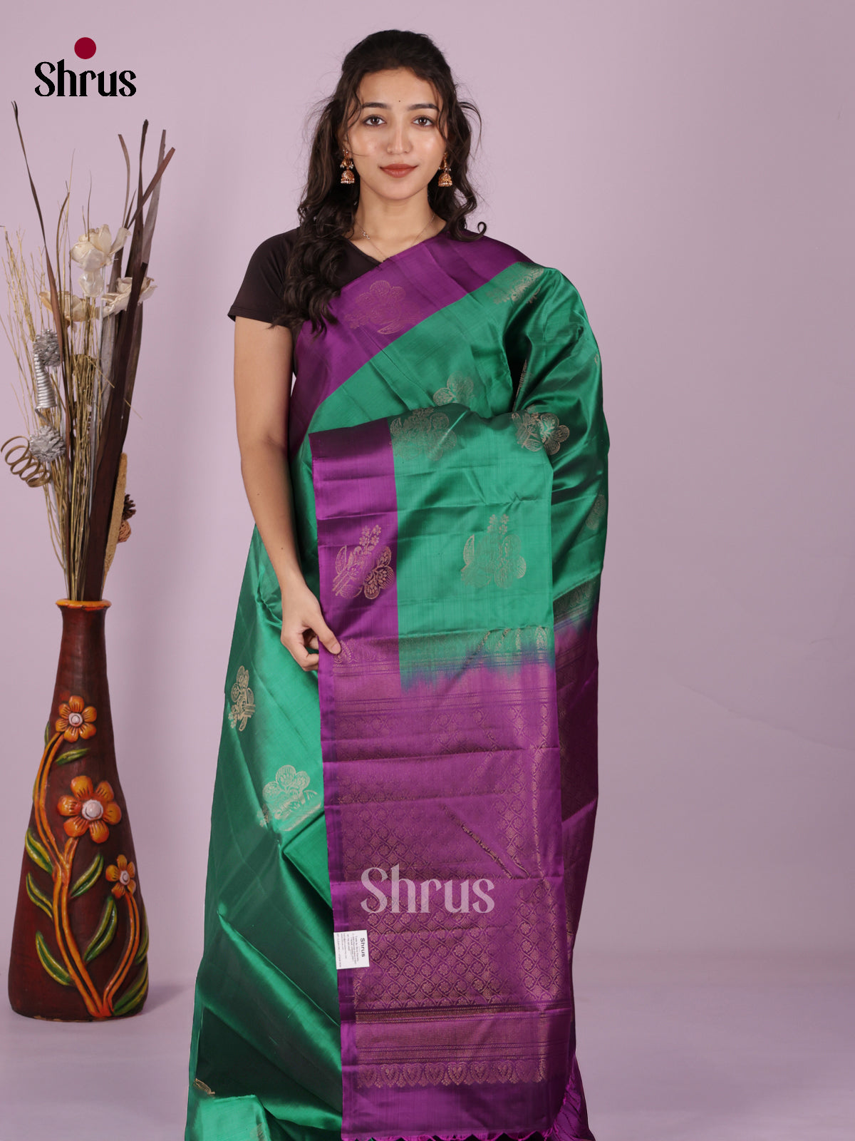 DIS19314 - Softsilk-halfpure Saree - Shop on Shrus.com