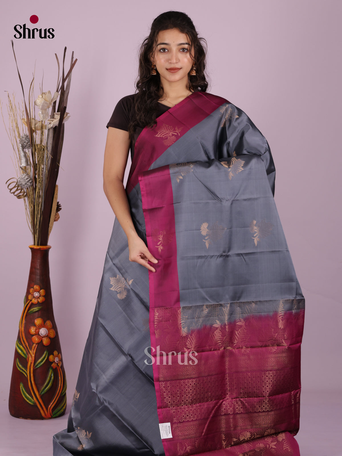 DIS19318 - Softsilk-halfpure Saree - Shop on Shrus.com