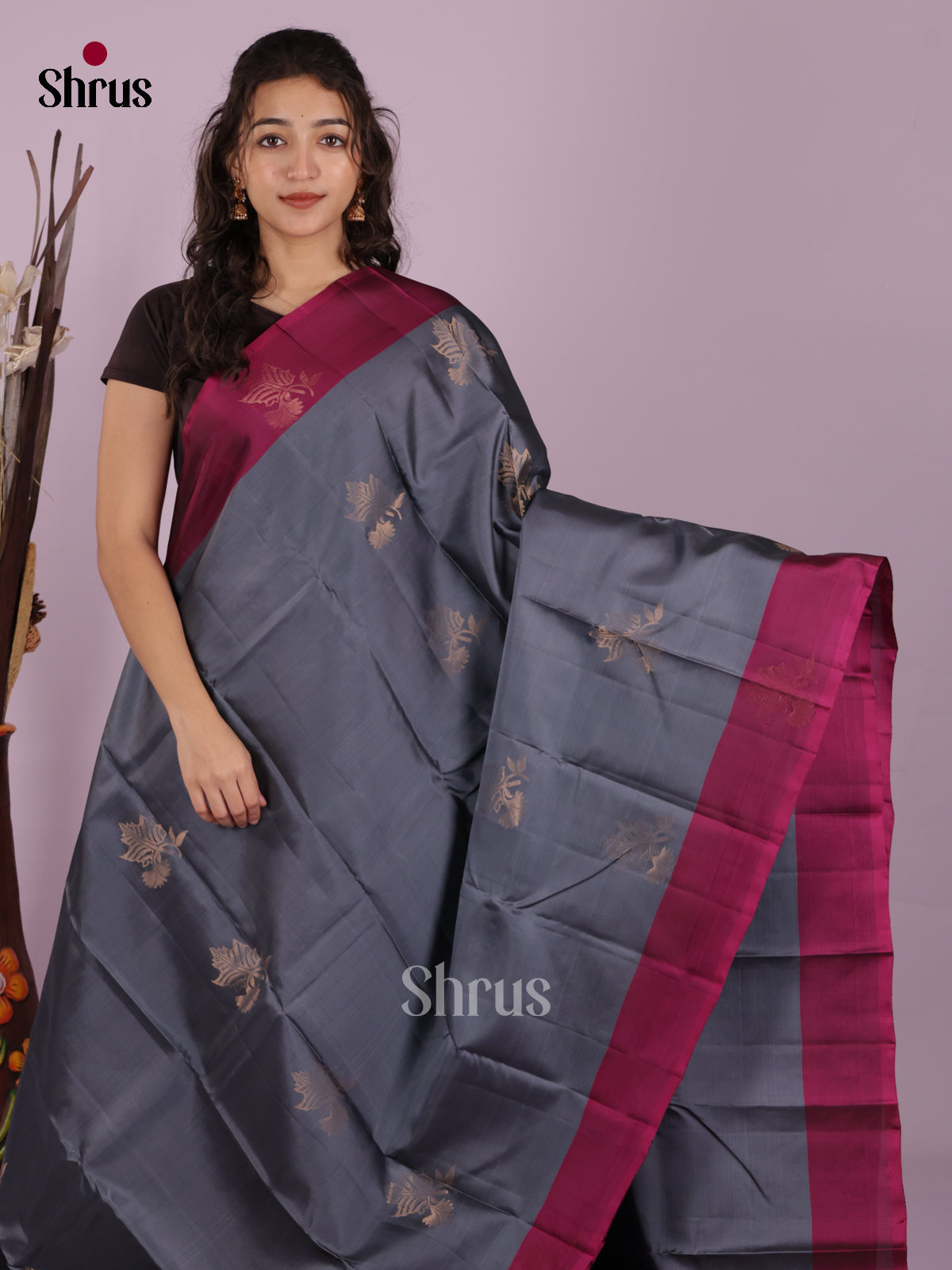 DIS19318 - Softsilk-halfpure Saree - Shop on Shrus.com