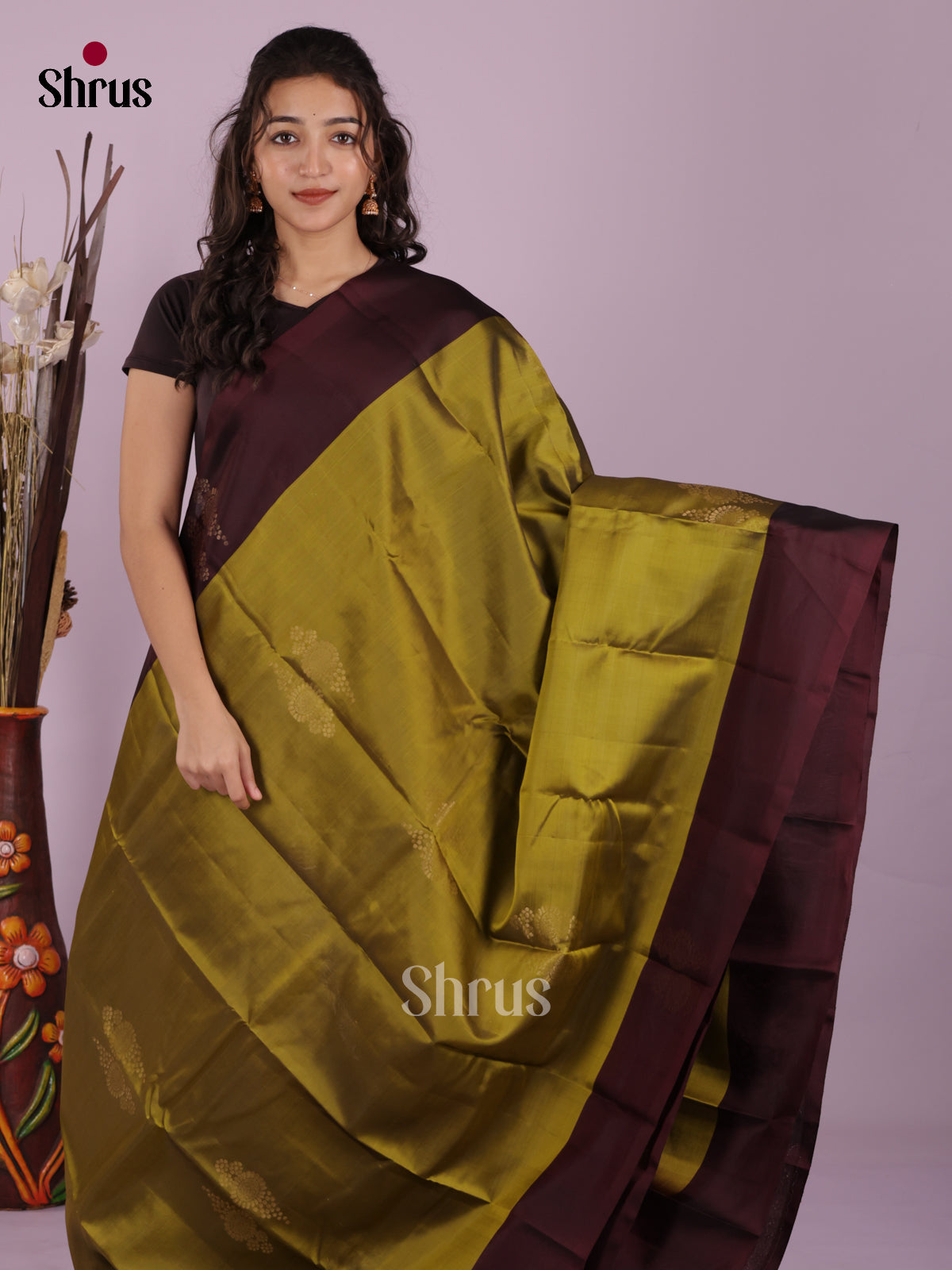 DIS19319 - Softsilk-halfpure Saree - Shop on Shrus.com