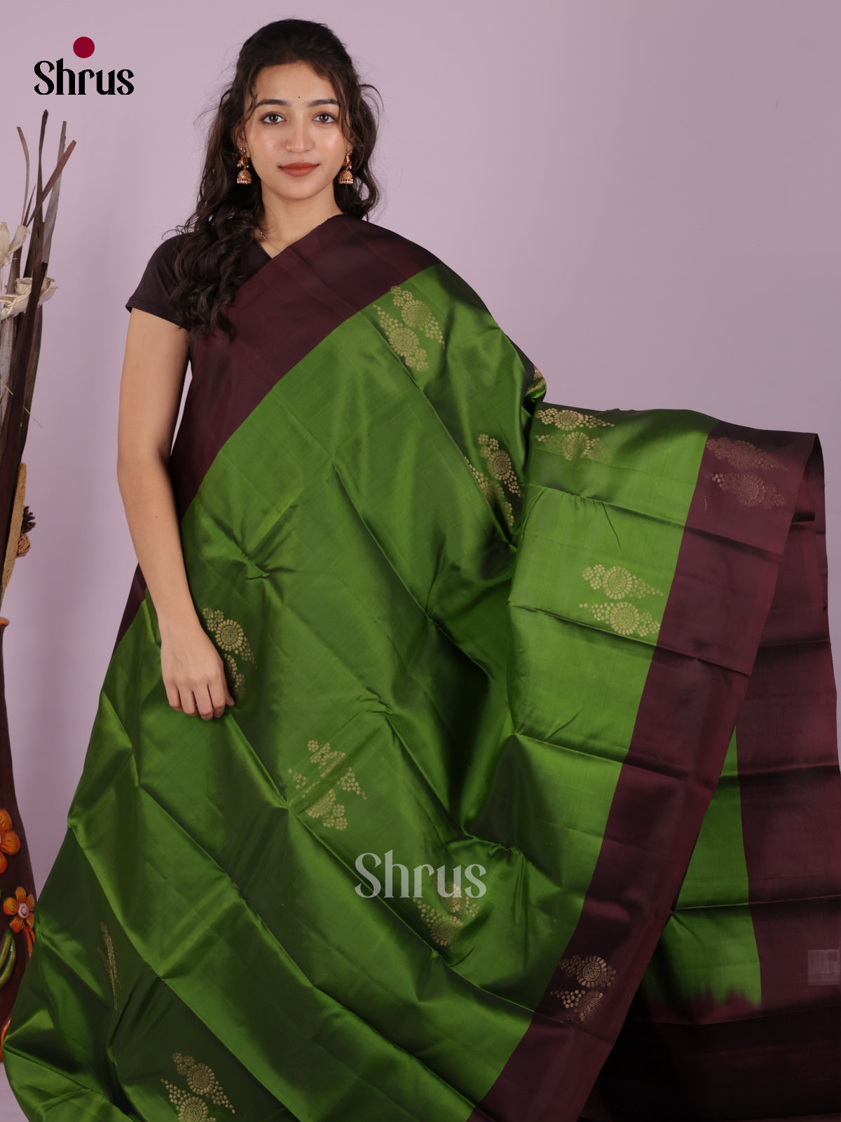 DIS19322 - Softsilk-halfpure Saree - Shop on Shrus.com